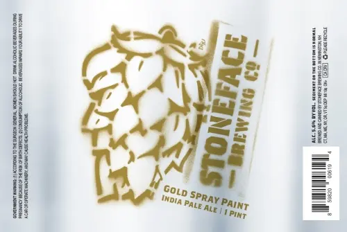 Stoneface Brewing Company Gold Spray Paint