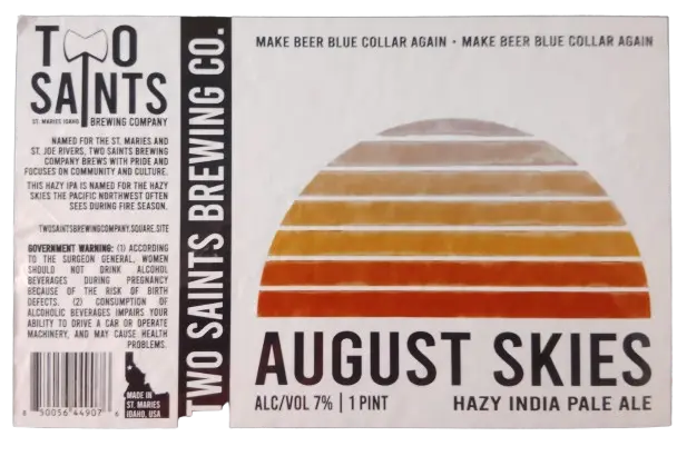 Two Saints Brewing Company August Skies