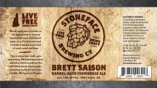 Stoneface Brewing Company Brett Saison - Barrel-Aged