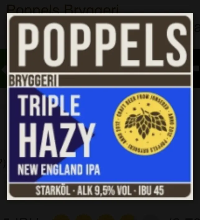 Poppels Bryggeri Ttriple Hazy