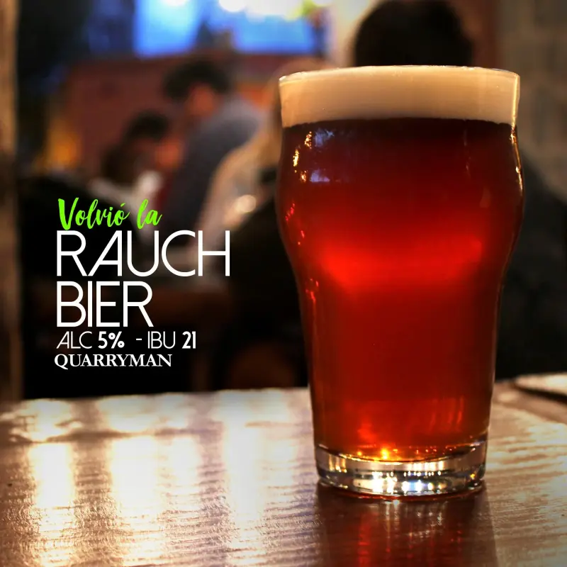 Quarryman Cerveza Artesanal Roja Ahumada