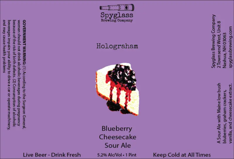 Spyglass Brewing Company Holograham - Blueberry Cheesecake