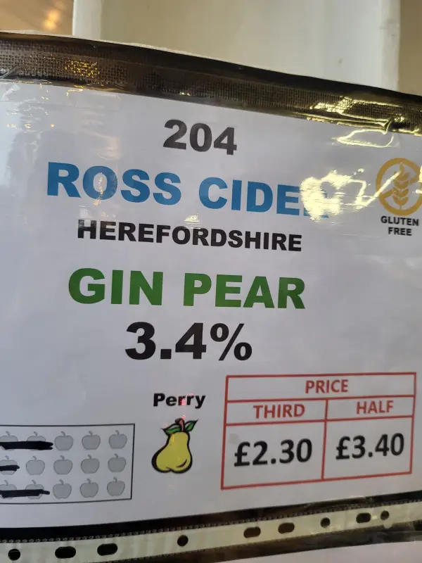 Ross On Wye Cider & Perry (Broome Farm) Gin Pear (Keykeg)