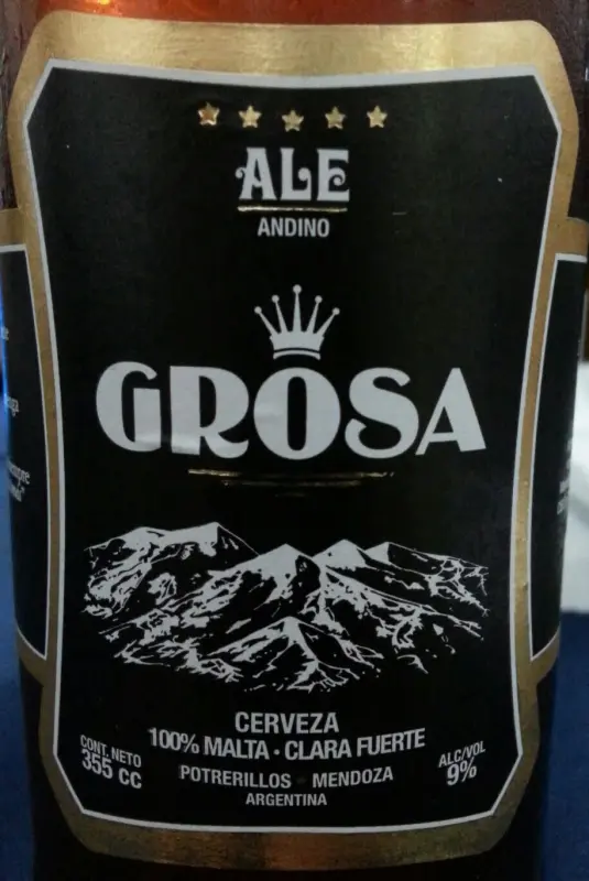Cerveza Jerome Grosa Ale Andino