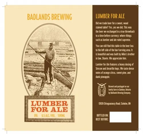 Badlands Brewing Company Lumber for Ale