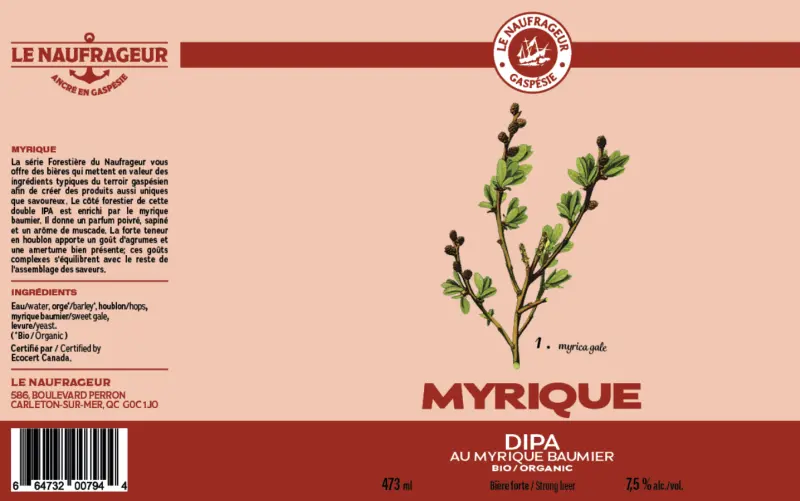 Microbrasserie Le Naufrageur Myrique Baumier Double IPA