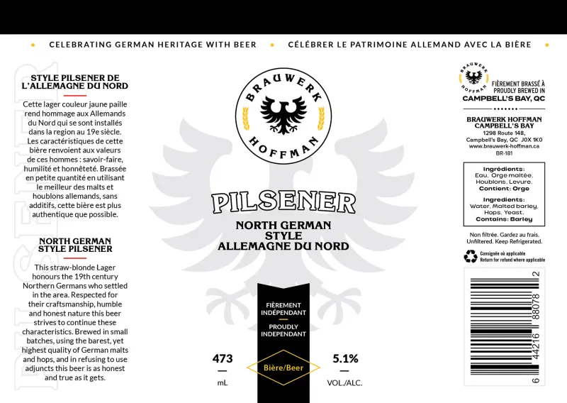 Brauwerk Hoffman North German Pilsener
