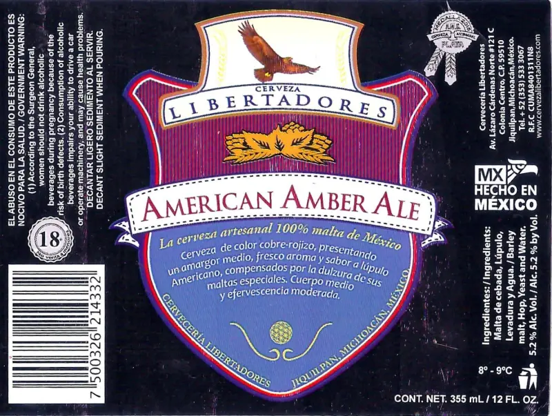 Cerveza Libertadores American Amber Ale