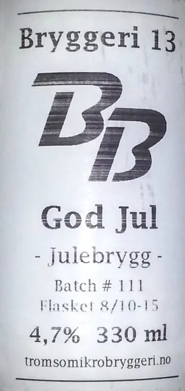 Bryggeri 13 Tromsø Juleøl