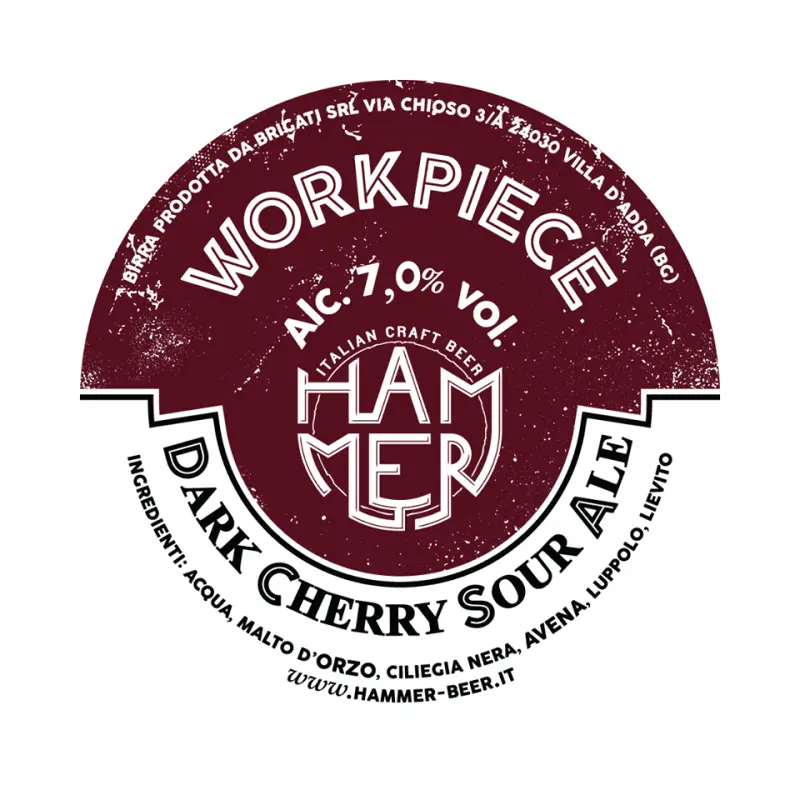Hammer - Italian Craft Beer Workpiece - Dark Cherry Sour Ale