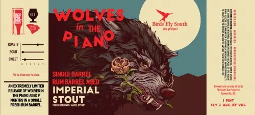Birds Fly South Ale Project Wolves In The Piano: Rum Barrel Aged (2022)