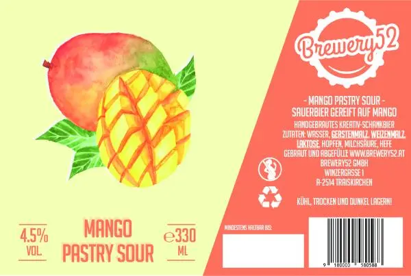 Brewery52 Mango Pastry Sour