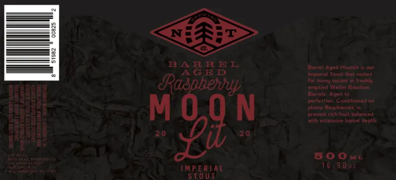 New Trail Brewing Co. Barrel Aged Raspberry Moonlit (2020)