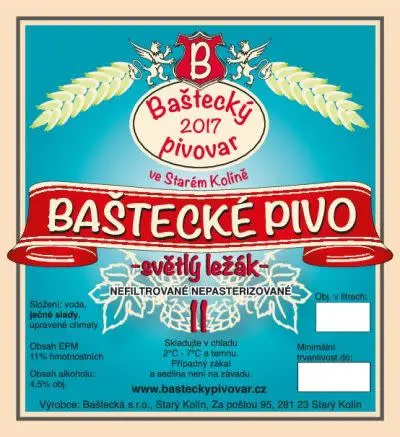 Baštecký pivovar Baštecké pivo svétlý ležák 11