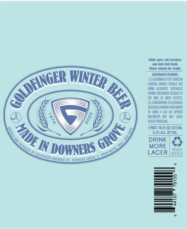 Goldfinger Brewing Company Winter Beer
