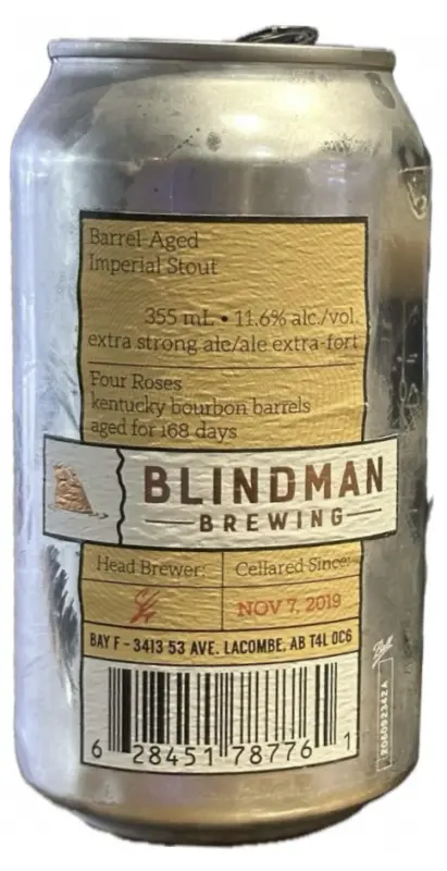 Blindman Brewing Imperial Stout - Four Roses Barrel