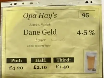 Opa Hay's Brewery Dane Geld