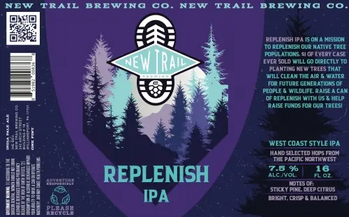 New Trail Brewing Co. Replenish IPA