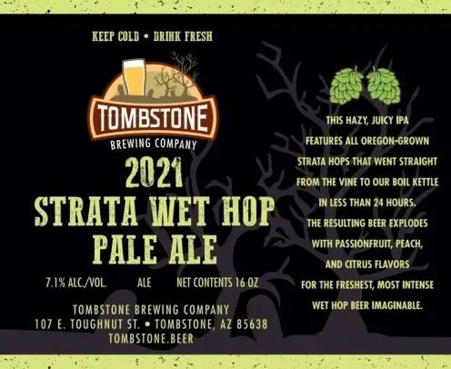 Tombstone Brewing Company Strata Wet Hop Pale Ale (2021)