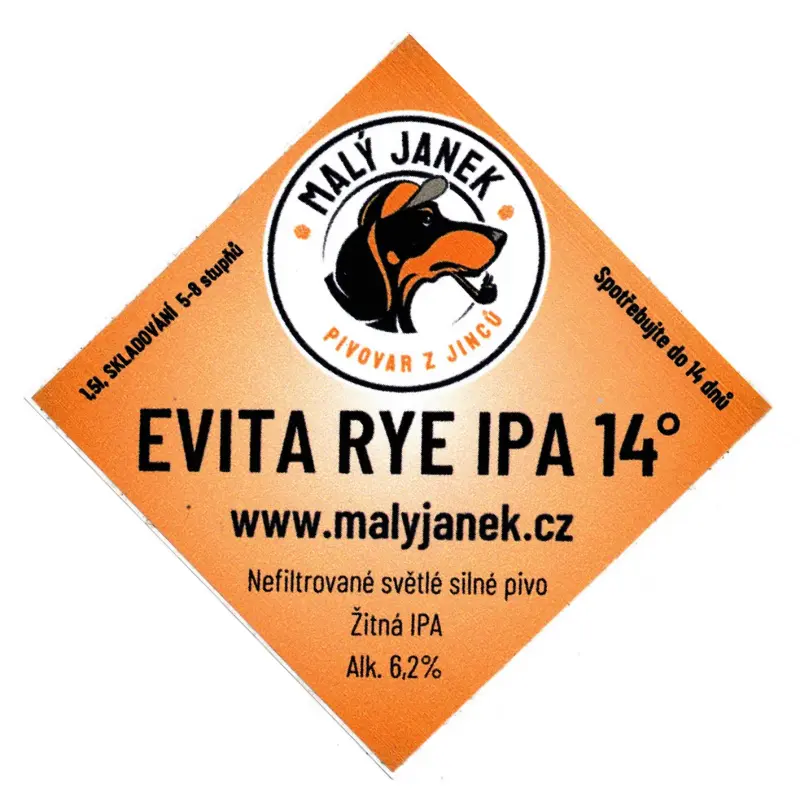 Malý Janek - Pivovar z Jinců Evita Rye IPA 14°