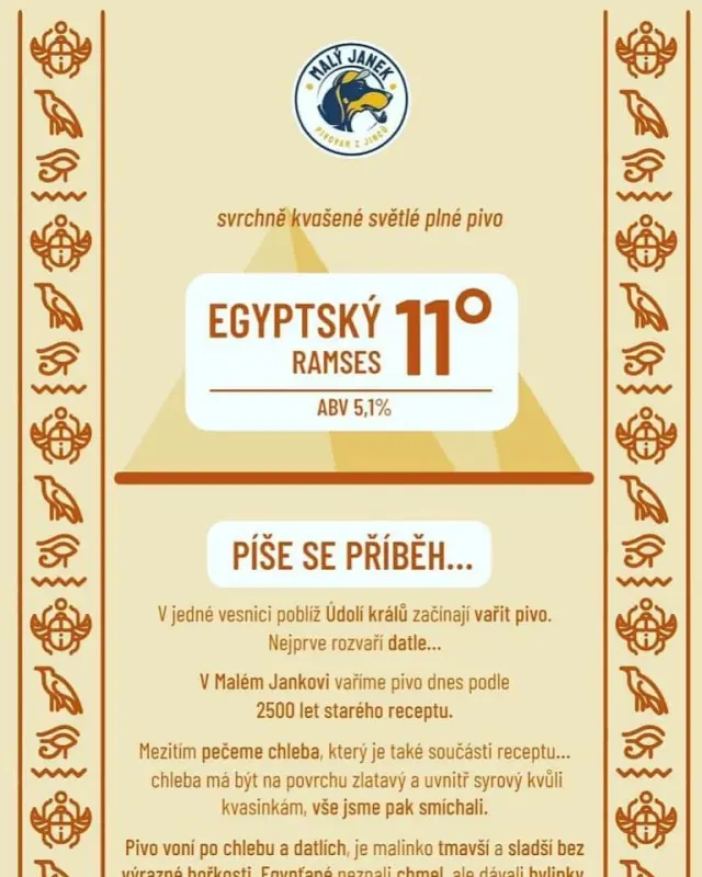 Malý Janek - Pivovar z Jinců Egyptský Ramses 11°