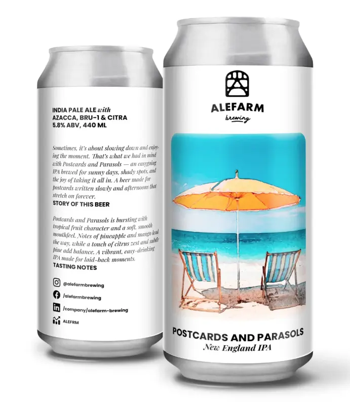 Alefarm Brewing Postcards and Parasols