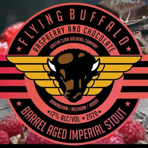 Griffin Claw Brewing Company Flying Buffalo Bourbon Barrel Aged Imperial Stout: Raspberry & Chocolate