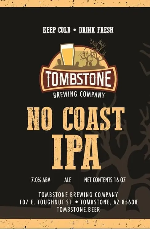 Tombstone Brewing Company No Coast IPA