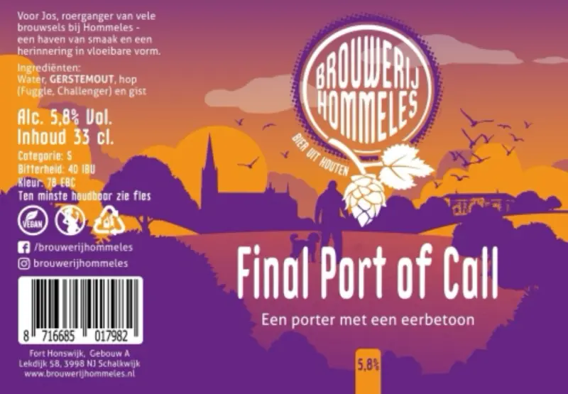 Brouwerij Hommeles Final Port Of Call