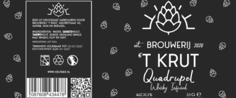 't Krut Quadrupel Whisky Infused