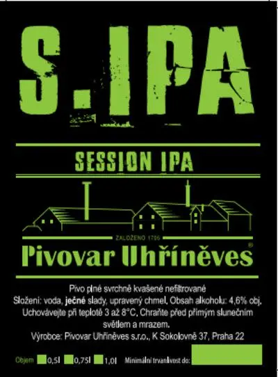 Pivovar Uhříněves Session IPA 12 (S.IPA/SIPA)