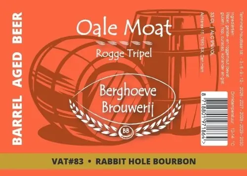 Berghoeve Brouwerij Oale Moat - VAT#83: Rabbit Hole Bourbon