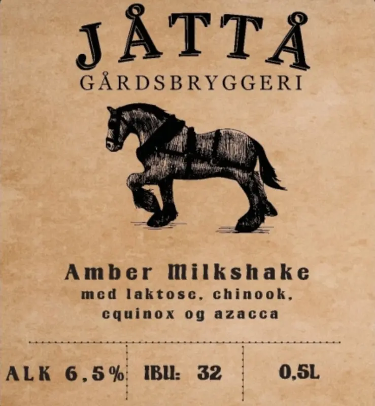 Jåttå Gårdsbryggeri Amber Milkshake