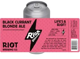 Riot Brewing Co. Black Currant Blonde Ale