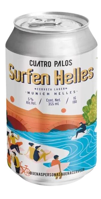 Cervecería Cuatro Palos Surfen Helles