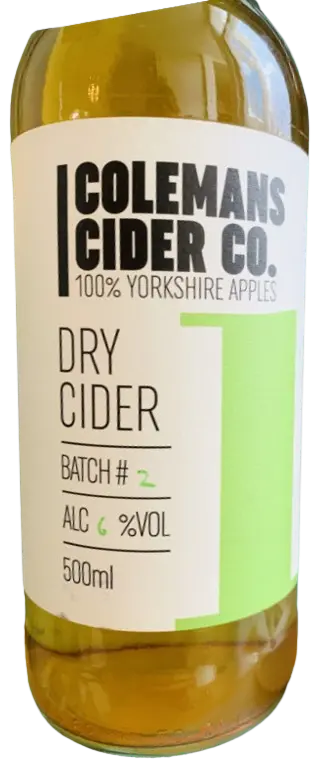 Colemans Cider Company Dry Cider Batch #2
