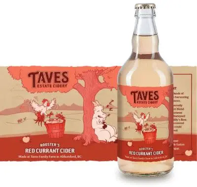 Taves Estate Cidery Rooster's Red Currant Cider