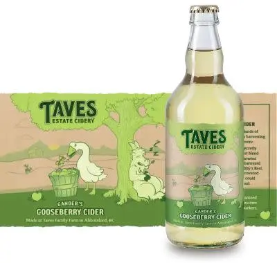 Taves Estate Cidery Gander's Gooseberry Cider