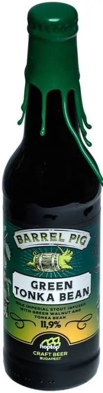 HopTop Brewery Barrel Pig - Green Tonka Bean