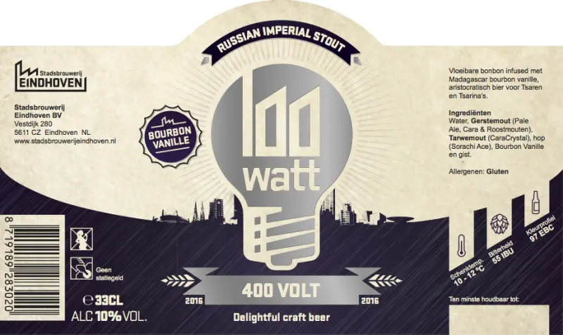 100 Watt 400 Volt - Bourbon Vanille