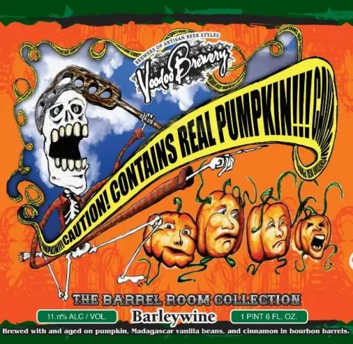 Voodoo Brewing Co. Caution! Contains Real Pumpkin!!!