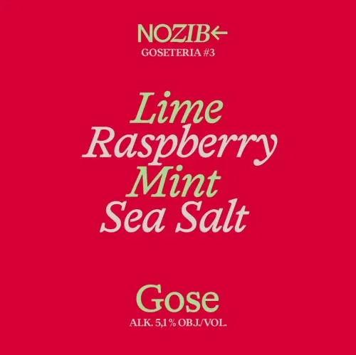 NOZIB Special Brews Goseteria #3 Lime + Raspberry + Mint + Sea Salt