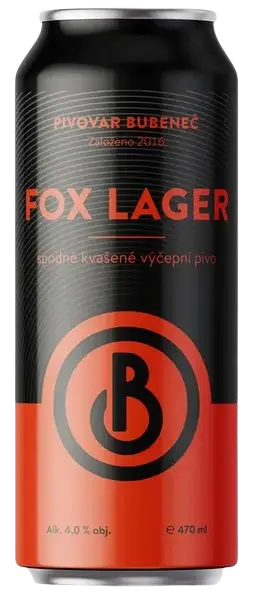 Pivovar Bubeneč Fox Lager