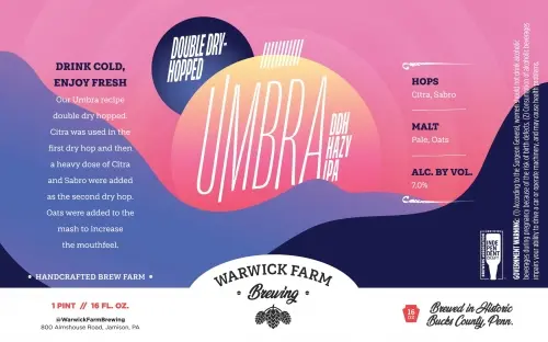 Warwick Farm Brewing Umbra - Double Dry Hopped
