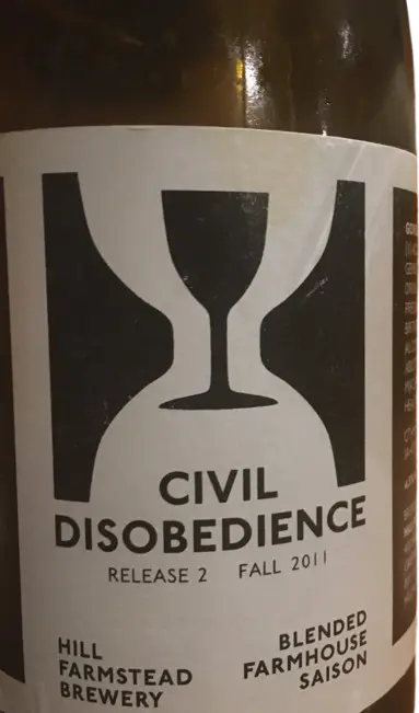 Hill Farmstead Brewery Civil Disobedience #02