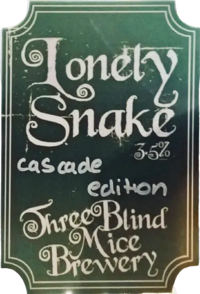 Three Blind Mice Brewery Lonely Snake - Cascade