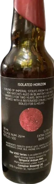 Temporal Artisan Ales Isolated Horizon