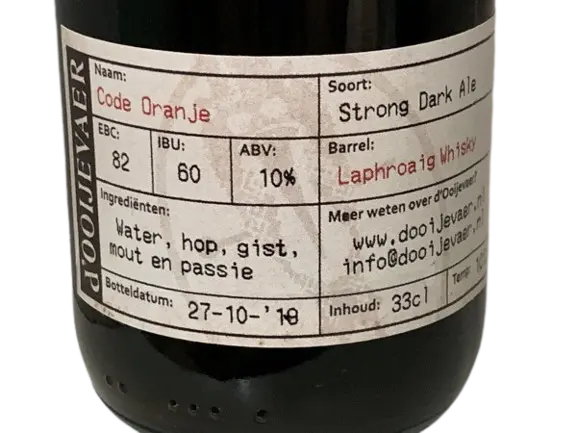 d'Ooijevaer Code Oranje (Laphroaig BA)
