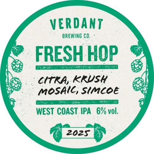Verdant Brewing Co Fresh Hop 2025 (Citra, Krush, Mosaic, Simcoe)