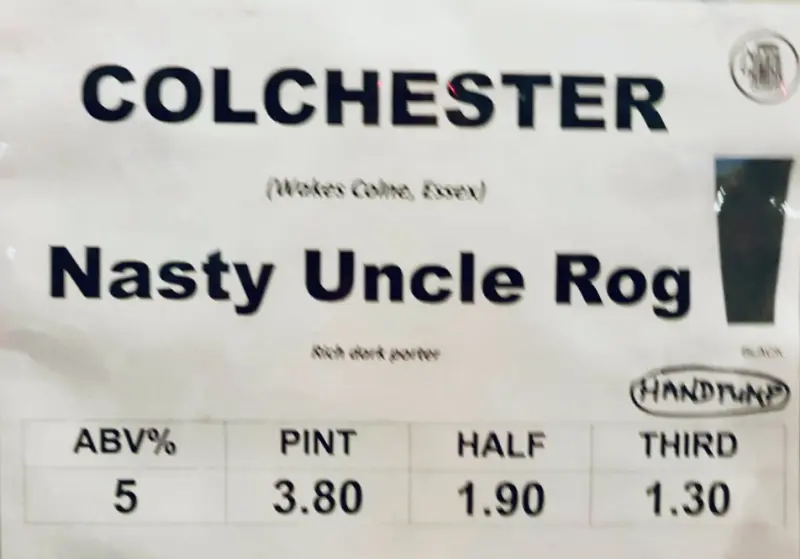 Colchester Brewery Nasty Uncle Rog
